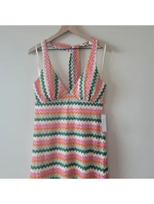 Premier Amour Multicolor Lace Dress NWT Chevron Sz XL thumbnail 5