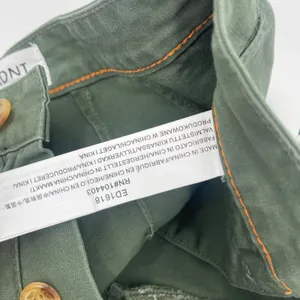 EVIDNT Pants Size 25 Cropped Chino Wide Leg High Waist NWT Green 100% Cotton thumbnail 16