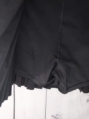 Athleta Match Point Black Pleated Activewear Tennis Sporty Mini Skirt/Skort thumbnail 5