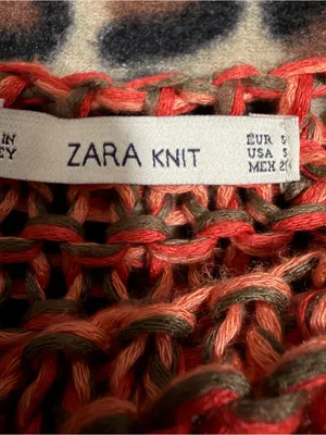 2000s vintage style whimsical bohemian orange marled knitted sweater thumbnail 8