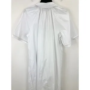 Madewell Poplin Splitneck Midi Shirtdress Cotton White Pockets Relaxed M NWT thumbnail 14