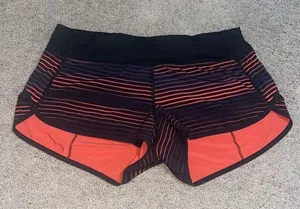Lululemon‎ Speed Short 4-Way Stretch Twisted Dune Alarming Black / Black 8 thumbnail 1