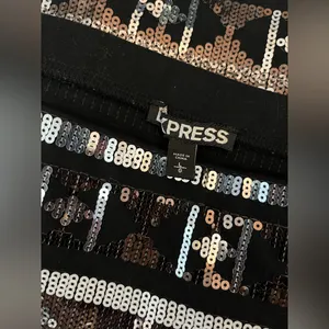 Gorgeous and shiny Express Black, White, Brown Embellished Mini Skirt! thumbnail 4