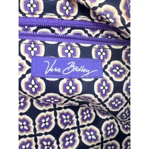 Vera Bradley Purple Paisley Ruffled Handbag Quilted Shoulder Tote‎ Wallet Set thumbnail 8