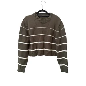 Z SUPPLY Milan‎ Striped Crewneck Sweater Green Large thumbnail 2