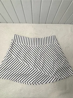 Southern Tide White and Navy Striped Skater Skirt Size‎ M thumbnail 5