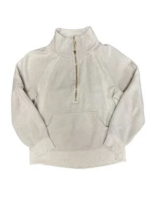 Lululemon Scuba Oversized Funnel Neck Half 1/2 Zip Sweatshirt Long Gold XS/S thumbnail 2