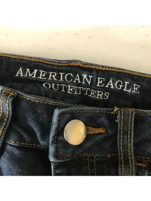 American Eagle Jeans Hi-Rise Jegging Distressed Dark Wash Skinny Super Stretch 4 thumbnail 3