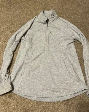 Gray Quarter Zip Jacket Size M thumbnail 1