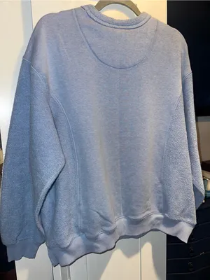 Aerie Fleece + Terry Cloth Sleeves Oversized Crewneck Sweatshirt. thumbnail 7