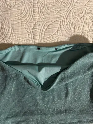 Aquamarine sparkly tube top thumbnail 3