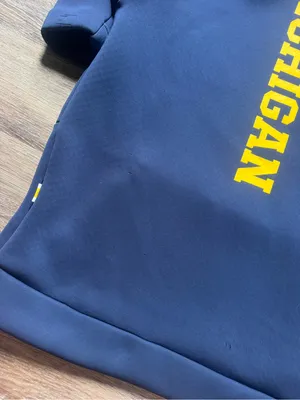 Jordan University M Logo Navy & Yellow Pullover Jacket L thumbnail 10