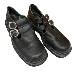 Vintage Dr. Martens Women's‎ Mary Janes Double Buckle Leather Shoes Rare Style 5 thumbnail 1