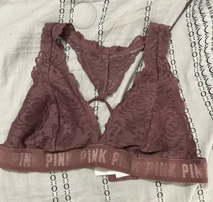 PINK Victoria’s Secret Lace Bralette in Mauve thumbnail 1