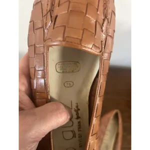 Vintage 90’s Women’s G Wiz Woven Leather Loafers Size 8.5 Old Money Brown Flats thumbnail 7
