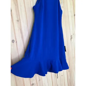 NWT Lulus All About Dancing Royal Blue Halter Ruffled Mini Dress Party Size M thumbnail 4