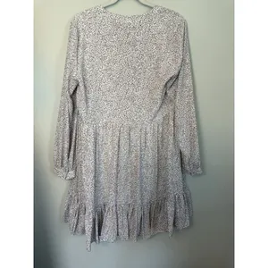 Vince Camuto Tiered Mini Dress Long Sleeve Lined Sz M thumbnail 10