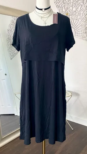 NWT Kindred Bravely KB Eleanora Bamboo Maternity & Nursing Dress XL thumbnail 1
