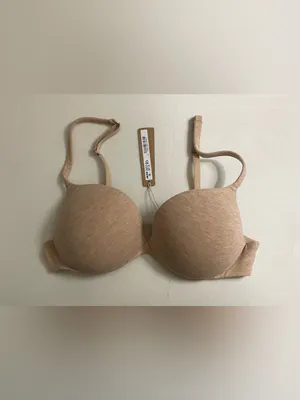 SKIMS Everyday Cotton Ultimate Bra Clay Heather Size 34B thumbnail 3