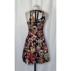 Anthropologie LEIFSDOTTIR Adelita Floral Brocade Metallic‎ Dress Party Size 2 thumbnail 8