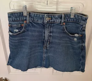American Eagle High Rise Denim Mini Skirt thumbnail 1