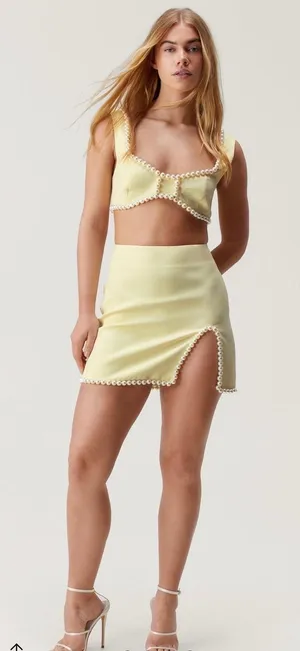 Yellow Pearl Nasty Gal Mini Skirt thumbnail 1