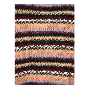 Elsamanda Striped Alpaca Wool Blend Sweater Womens Large Brown Multi Knit Italy‎ thumbnail 5