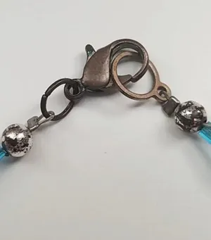 Light Blue Handmade Beaded Stone Necklace thumbnail 4