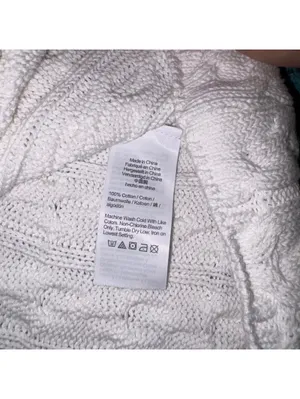 J.Crew Women's S White Cable Knit Cozy Outdoor Sweater Size Small Crewneck thumbnail 6