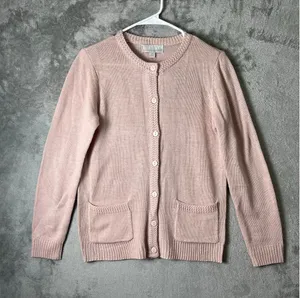 Soft Girl Blush Pink Knit Cardigan Button‎ Front Cottagecore Coquette Kawaii NEW thumbnail 1
