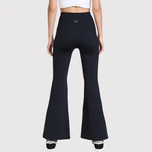 Beyond Yoga Womens Leggings Black Heather Rib All Day Flare Stretch Gym Medium thumbnail 3