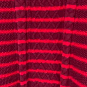 GAP Red Burgundy Striped Cable Knit Long Sleeve Crew Neck Sweater Size XL Cozy‎ thumbnail 3