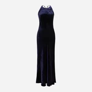 J. Crew Silk velvet‎ halter slip dress NEW NWT violet Size 2 thumbnail 11