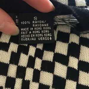 Vintage mod Liz Claiborne Black & White Checkerboard Knit Top Size Small thumbnail 5