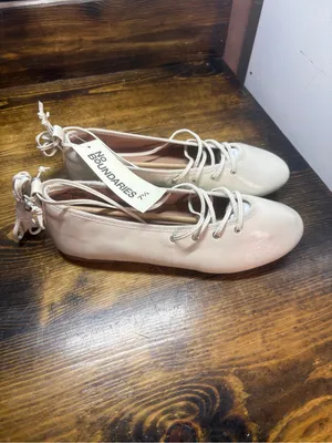 No boundaries Beige Corset Lace Up Ballet Flats Size 7.5 thumbnail 2