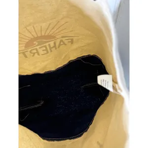 Faherty Canvas Tote Bag Cream Navy Blue Sun Wave Logo Coastal Surf Reusable Bag thumbnail 4