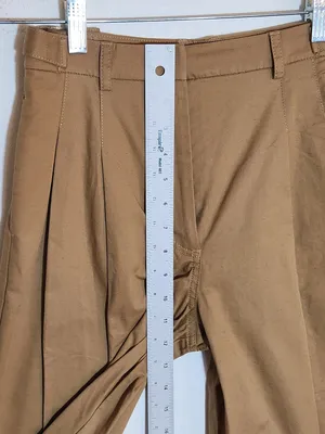 Abercrombie & Fitch Khaki Wide Leg Pleated Pants Size 24 Short thumbnail 9