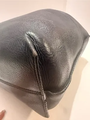 Fendi Dark Navy Leather Tote with Hanging Tag thumbnail 9