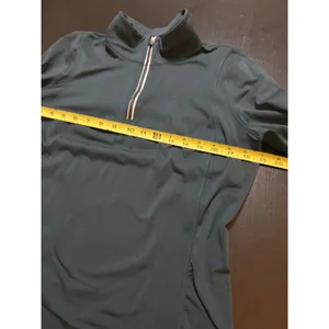 GapFit‎ Womens L Quarter Zip Long Sleeve Running Top Teal Green Thumbhole Cuffs thumbnail 3