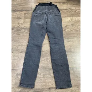 EUC Womens Madewell Maternity Skinny‎ Jean over belly grey distressed size 27 thumbnail 2
