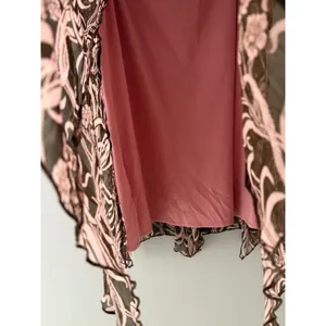 Y2k Skirt Pink & Brown Floral Fairycore Fairy Whimsy Size 6 Lined Silky Cato thumbnail 4