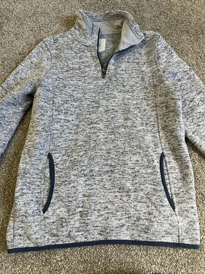 Blue and White Quarter Zip Size M thumbnail 3