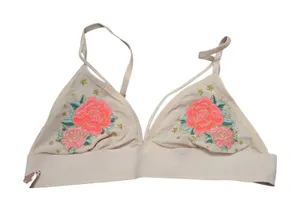 Pink by Victoria's Secret Mesh Floral Bralette Size: L thumbnail 1