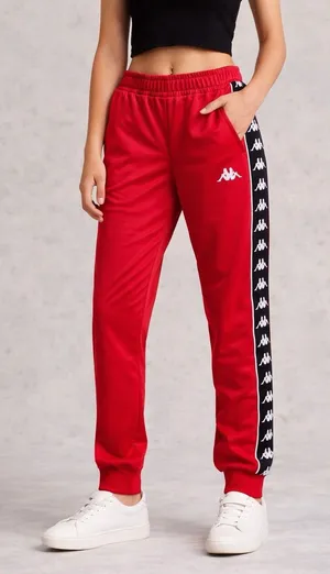 Kappa Track Pants Womens XSmall Red Elastic Waist Low-Rise Performance Pull On thumbnail 1
