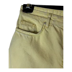 COS Jeans Women 26 Yellow Denim Cotton High Rise Button Fly Tapered Leg Colorful thumbnail 6
