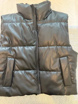 ZARA Leather Puffer Faux Vest thumbnail 1
