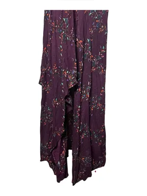 Free People FP One Purple Asymmetrical Hem Livia Maxi Dress Boho Summer READ thumbnail 6