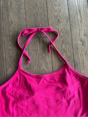 Arizona Jean Company Bright Pink Halter Tank Top thumbnail 2