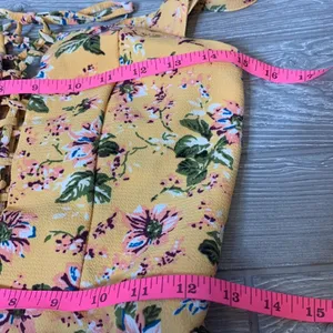 Flynn Skye Leila lace up dress squash floral print sz XS‎ thumbnail 8