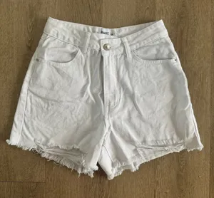Princess Polly White denim shorts thumbnail 1